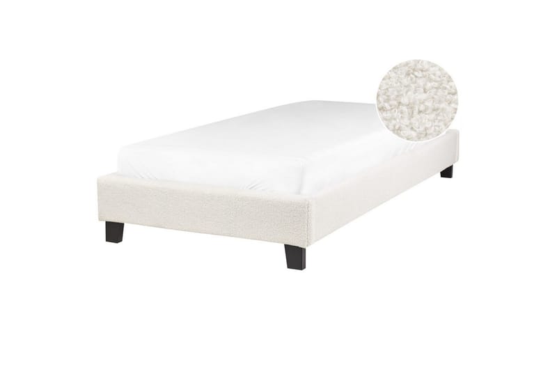 Barnsäng Roanne med lamellram Krämvit, Bouclé - Krämvit, Bouclé - Möbler - Barnmöbler - Barnsäng & juniorsäng