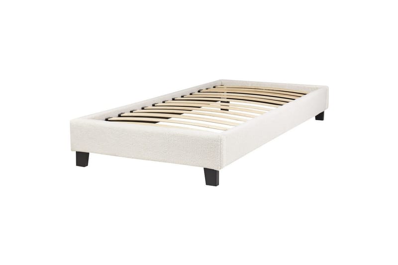 Barnsäng Roanne med lamellram Krämvit, Bouclé - Krämvit, Bouclé - Möbler - Barnmöbler - Barnsäng & juniorsäng