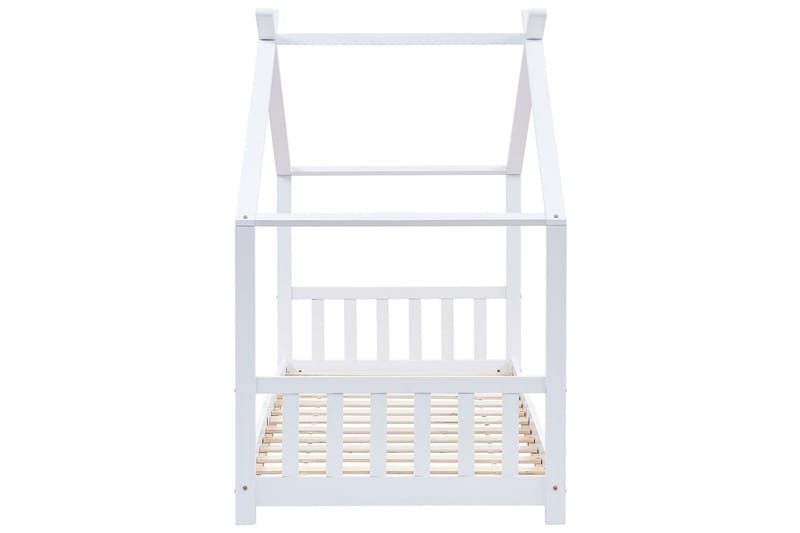 Barnsäng vit massiv furu 90x200 cm - Vit - Möbler - Barnmöbler - Barnsäng & juniorsäng