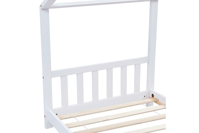 Barnsäng vit massiv furu 90x200 cm - Vit - Möbler - Barnmöbler - Barnsäng & juniorsäng