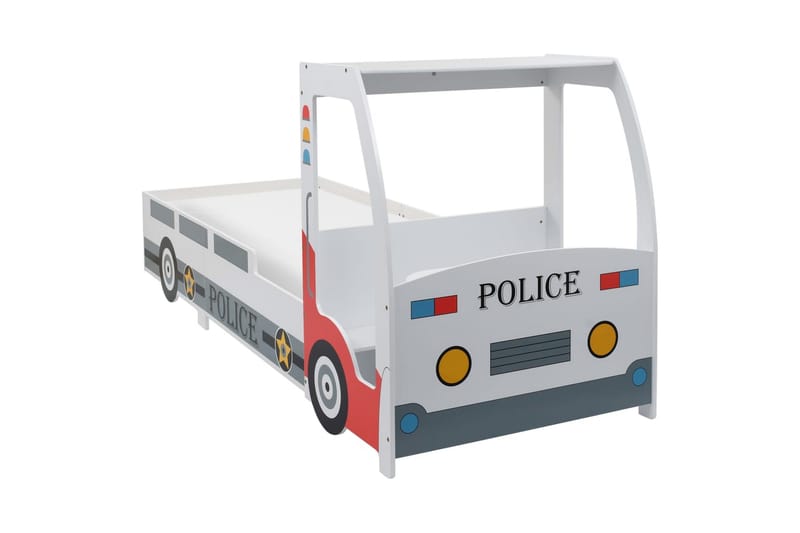 Barnsäng polisbil med skrivbord 90x200 cm - Flerfärgad - Barnsäng & juniorsäng - Enkelsäng barn