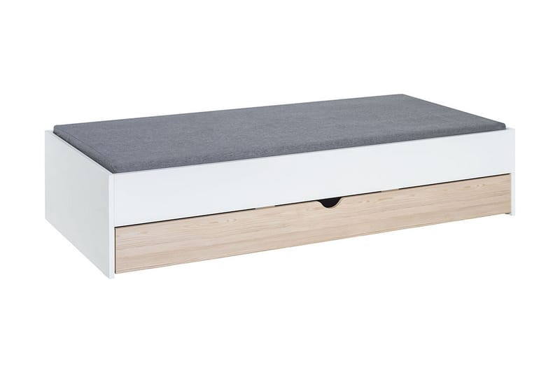 Bed with front 90X200 Stige by  white/pine - Vit/Natur - Barnsäng & juniorsäng