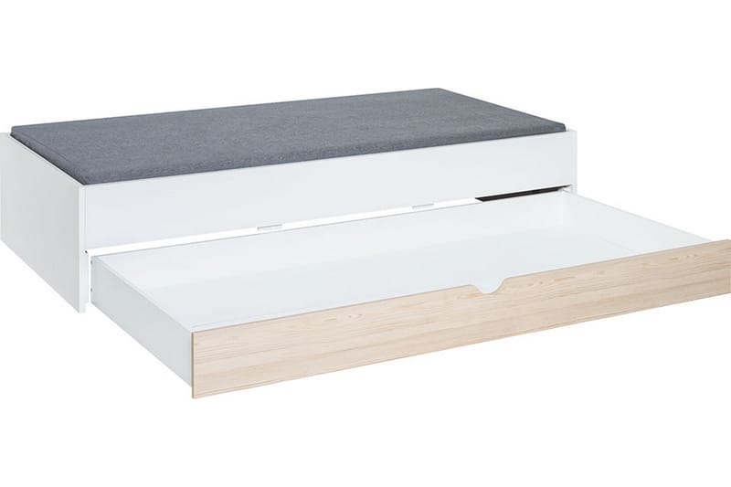 Bed with front 90X200 Stige by  white/pine - Vit/Natur - Möbler - Barnmöbler - Barnsäng & juniorsäng