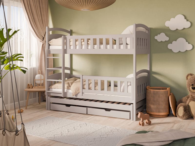 Blankana Våningssäng Två Liggplatser 80x180 cm - Beige - Möbler - Barnmöbler - Barnsäng & juniorsäng - Våningss�äng barn