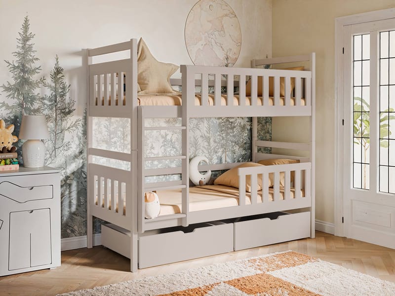 Bridgeorth Våningssäng Två Liggplatser 80x180 cm - Beige - Möbler - Barnmöbler - Barnsäng & juniorsäng - Våningssäng barn