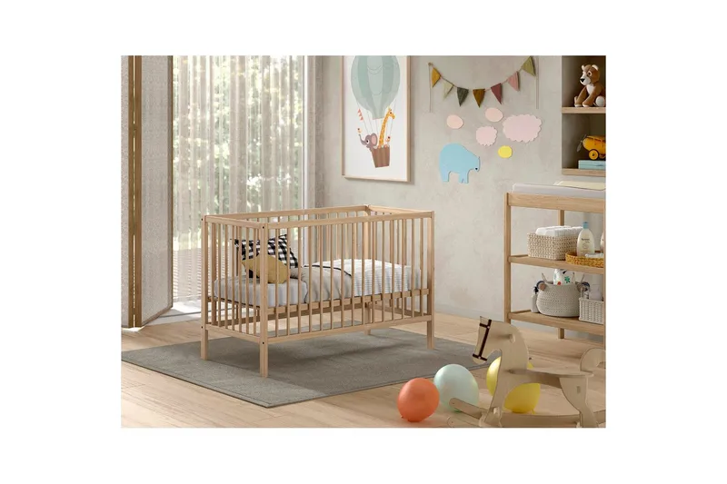 Dino Spjälsäng 60x120 cm, Natur