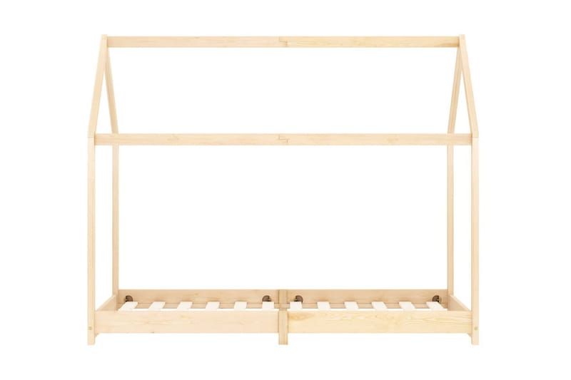 Barnsäng massiv furu 90x200 cm - Ljusbrun - Möbler - Barnmöbler - Barnsäng & juniorsäng