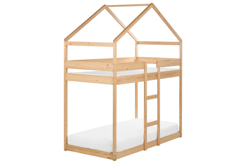 Fallon Våningssäng Två Liggplatser 90x200 - Ljust trä - Möbler - Barnmöbler - Barnsäng & juniorsäng - Våningssäng barn