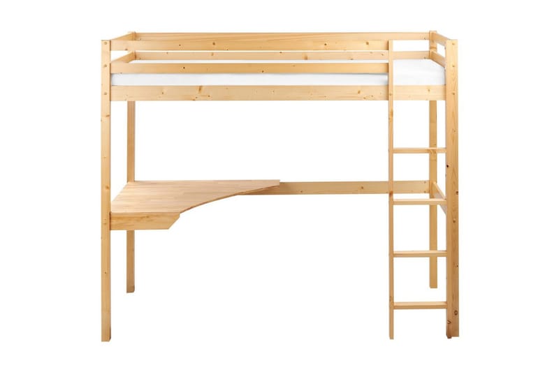 Högsäng med skrivbord Loury - Ljus trä - Möbler - Barnmöbler - Barnsäng & juniorsäng - Loftsäng barn