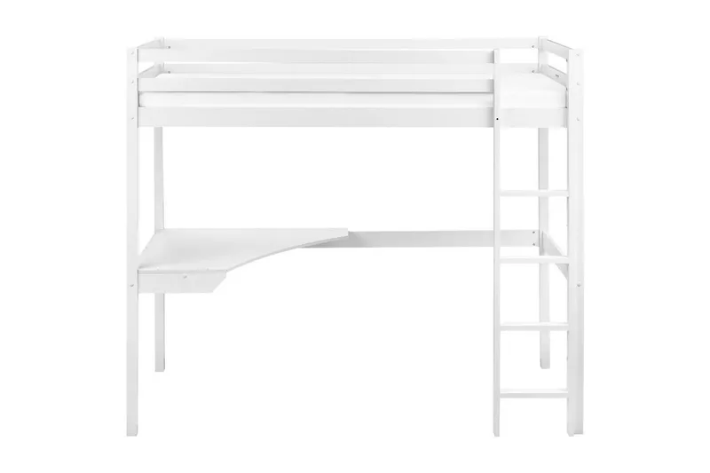 Högsäng med skrivbord Loury - Vit - Möbler - Barnmöbler - Barnsäng & juniorsäng - Loftsäng barn