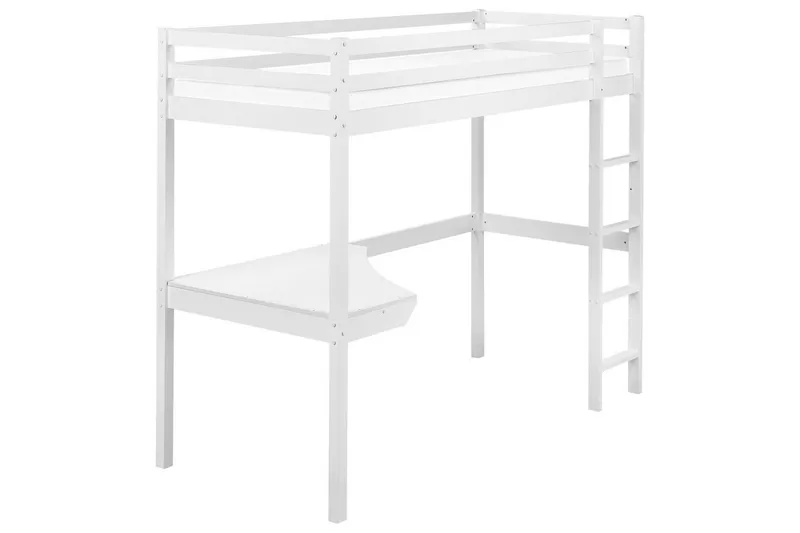 Högsäng med skrivbord Loury - Vit - Möbler - Barnmöbler - Barnsäng & juniorsäng - Loftsäng barn