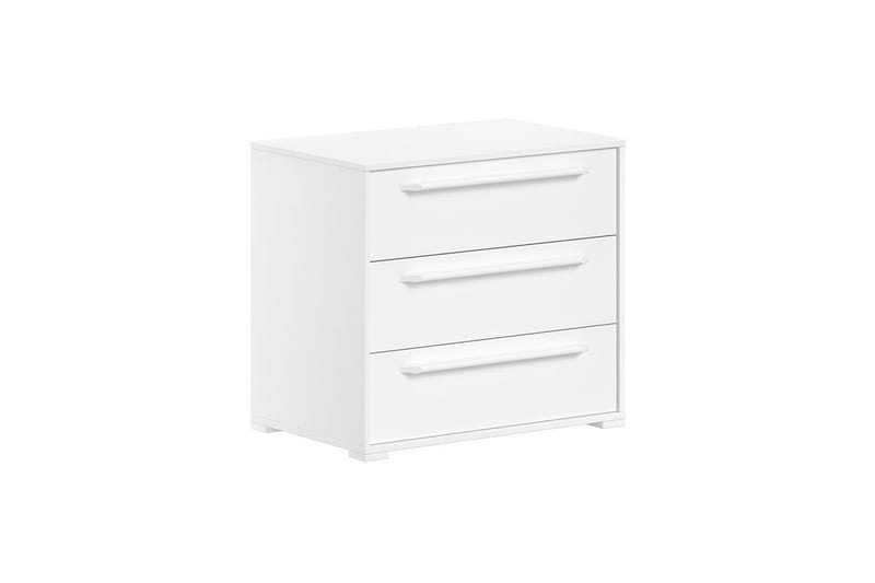 Halvhög Säng med bokhylla, skåp med 2 dörrar och byrå med 3 Lådor Sam Vit - Vit - Möbler - Barnmöbler - Barnsäng & juniorsäng - Loftsäng barn