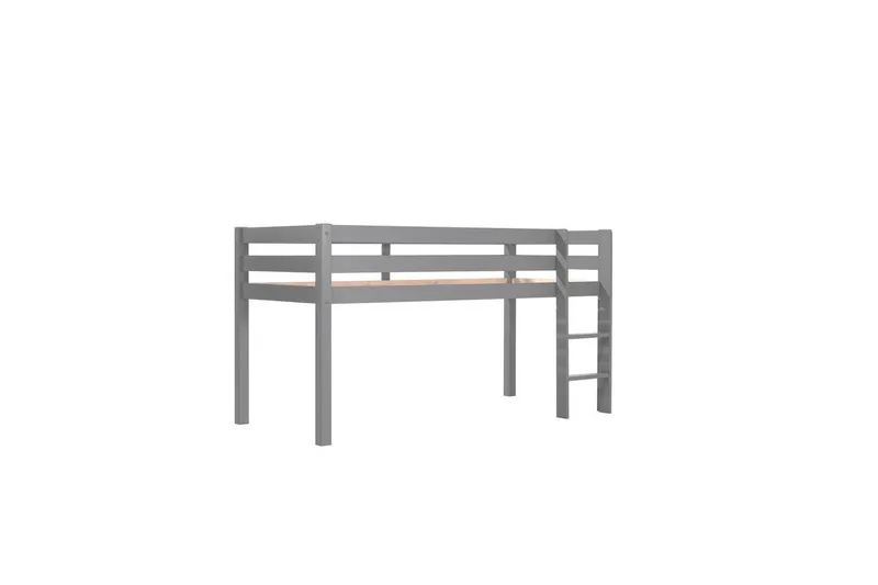 Halvhög Säng med gardin Pino Grå, Domino - Grå, Domino - Möbler - Barnmöbler - Barnsäng & juniorsäng - Loftsäng barn