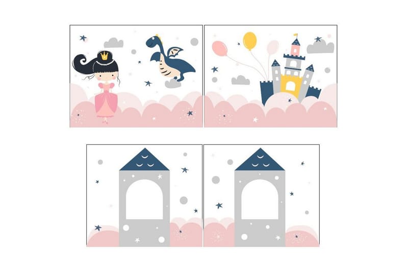 Halvhög Säng med gardin Pino Grå, Prinsessa sophie - Grå, Prinsessa sophie - Möbler - Barnmöbler - Barnsäng & juniorsäng - Loftsäng barn