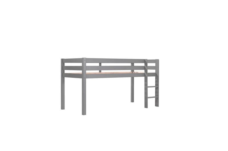Halvhöjdssäng med gardin Pino Princess Grå, Grå, Utan rutschkana, Prinsessa, Inga fickor - Grå, Grå, Utan rutschkana, Prinsessa, Inga fickor - Möbler - Barnmöbler - Barnsäng & juniorsäng - Loftsäng barn