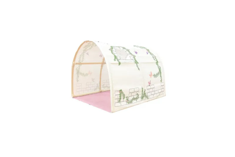 Halvhöjdssäng med gardin Pino Birdy Naturlig, Naturlig, Med rutschkana, Birdy, 3 - Naturlig, Naturlig, Med rutschkana, Birdy, 3 - Möbler - Barnmöbler - Barnsäng & juniorsäng - Loftsäng barn