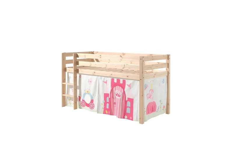 Halvhöjdssäng med gardin Pino Princess Naturlig, Naturlig, Utan rutschkana, Utan tunnel, Inga fickor, Naturlig, Naturlig, Utan rutschkana, Utan tunnel, Inga fickor