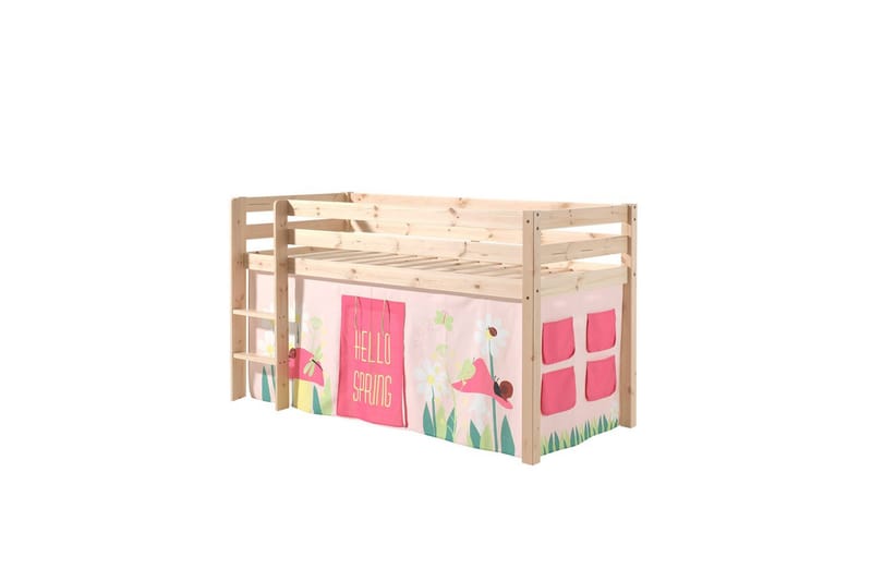 Halvhöjdssäng med gardin Pino Spring Naturlig, Naturlig, Utan rutschkana, Utan tunnel, Utan fickor, Naturlig, Naturlig, Utan rutschkana, Utan tunnel, Utan fickor