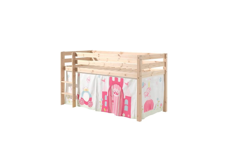 Halvhöjdssäng med gardin Pino Princess Naturlig, Naturlig, Utan rutschkana, Utan tunnel, Inga fickor, Naturlig, Naturlig, Utan rutschkana, Utan tunnel, Inga fickor