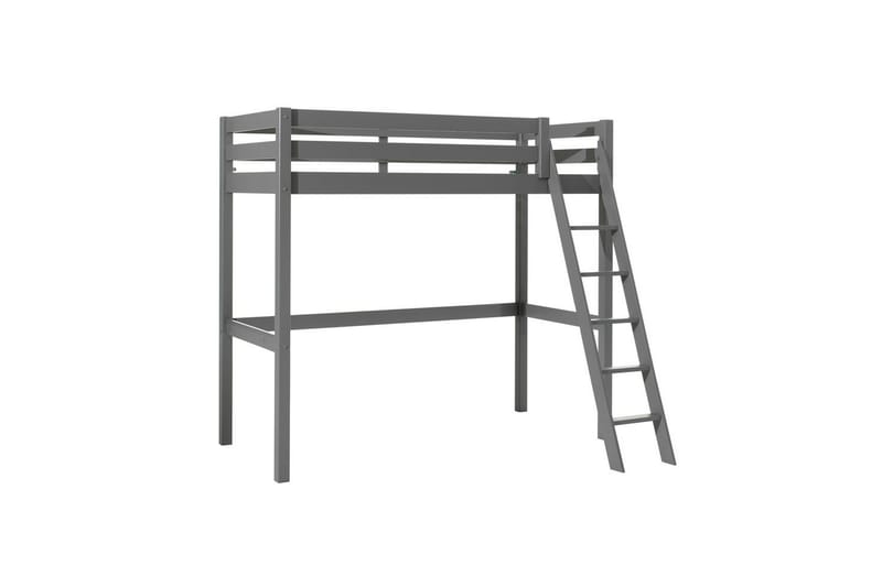Highsleeper loftsäng Pino Grå, 90 x 200 cm - Grå, 90 x 200 cm - Möbler - Barnmöbler - Barnsäng & juniorsäng - Våningssäng barn
