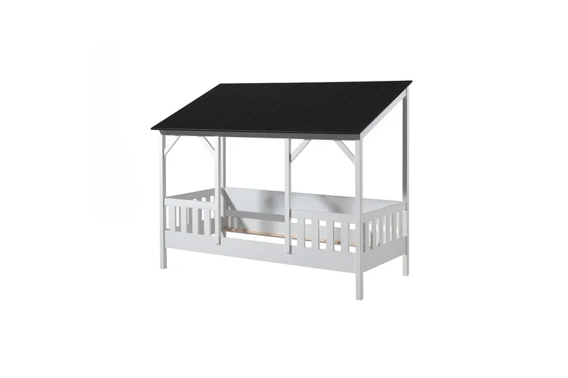 Housebed Hussäng 105x214 cm, Vit||Svart