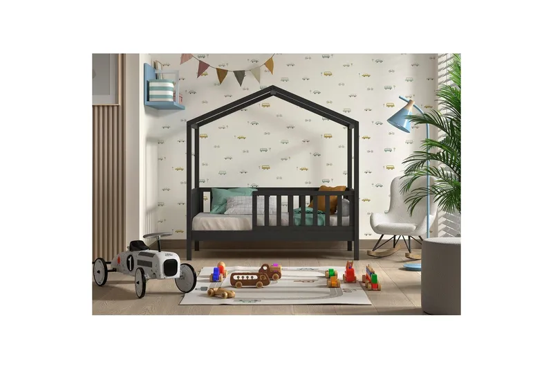 Hussäng för Småbarn Dallas 70x140 cm Antracit - Antracit - Möbler - Barnmöbler - Barnsäng & juniorsäng