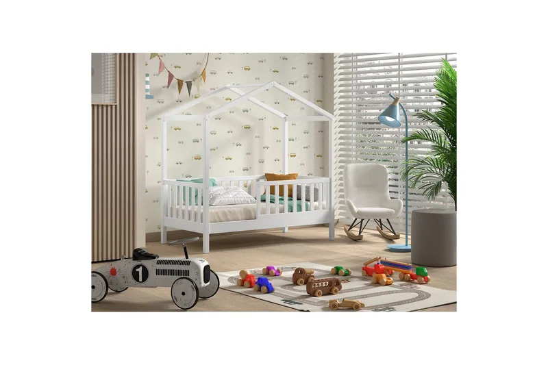 Hussäng för Småbarn Dallas 70x140 cm Vit - Vit - Möbler - Barnmöbler - Barnsäng & juniorsäng