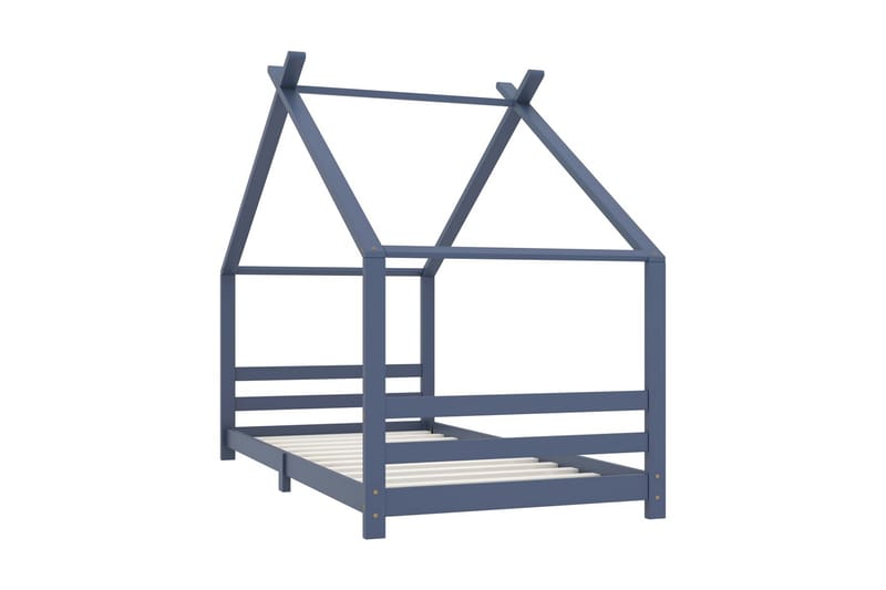 Hussäng grå massiv furu 90x200 cm - Grå - Möbler - Barnmöbler - Barnsäng & juniorsäng - Hussäng