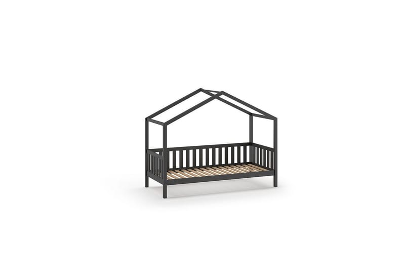 Hussäng med staket Dallas 90x200 cm Antracit - Antracit - Möbler - Barnmöbler - Barnsäng & juniorsäng