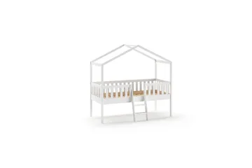 Hussäng med stege Dallas 90x200 cm Vit - Möbler - Barnmöbler - Barnsäng & juniorsäng