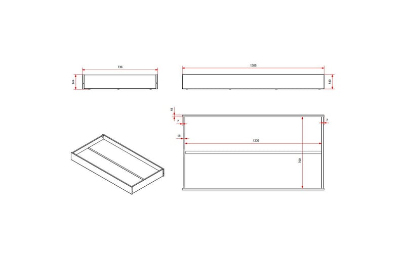 Juniorsäng med låda Peuterbed Vit - Vit - Möbler - Barnmöbler - Barnsäng & juniorsäng