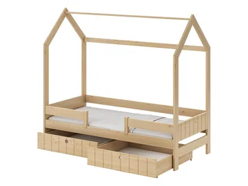 Kagetaka Sängram Hussäng 90x200 cm med förvaring - Beige - Möbler - Barnmöbler - Barnsäng & juniorsäng - Hussäng