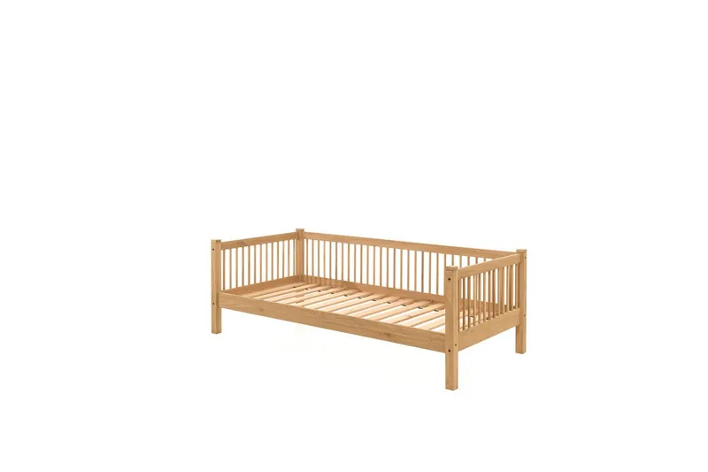 Koj säng med låda och säkerhetsräcke Forrest Ek - Ek - Möbler - Barnmöbler - Barnsäng & juniorsäng