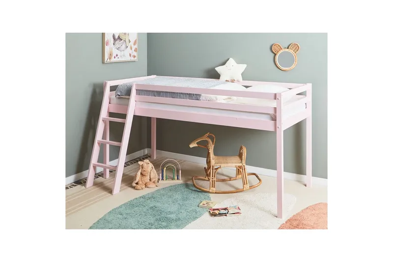 Låg våningssäng Ascoux - Rosa - Möbler - Barnmöbler - Barnsäng & juniorsäng - Loftsäng barn