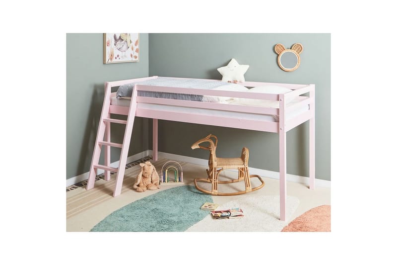 Låg våningssäng Ascoux - Rosa - Möbler - Barnmöbler - Barnsäng & juniorsäng - Loftsäng barn