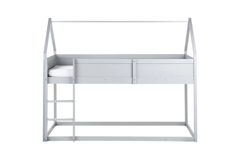 Låg våningssäng Dienne - Grå - Möbler - Barnmöbler - Barnsäng & juniorsäng - Loftsäng barn
