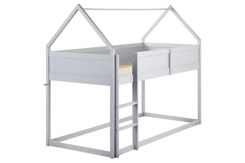 Låg våningssäng Dienne - Grå - Möbler - Barnmöbler - Barnsäng & juniorsäng - Loftsäng barn