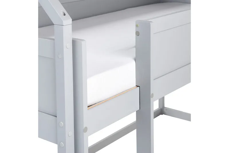 Låg våningssäng Dienne - Grå - Möbler - Barnmöbler - Barnsäng & juniorsäng - Loftsäng barn