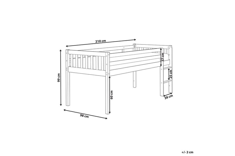 Låg våningssäng Peipin - Vit - Möbler - Barnmöbler - Barnsäng & juniorsäng - Loftsäng barn