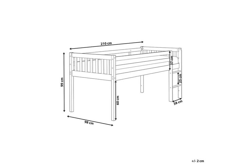 Låg våningssäng Peipin - Vit - Möbler - Barnmöbler - Barnsäng & juniorsäng - Loftsäng barn