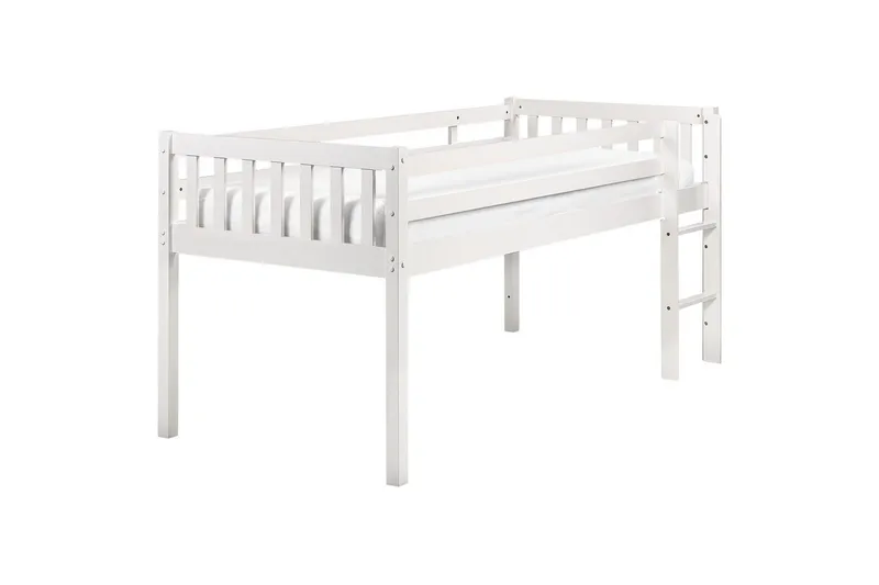 Låg våningssäng Peipin - Vit - Möbler - Barnmöbler - Barnsäng & juniorsäng - Loftsäng barn
