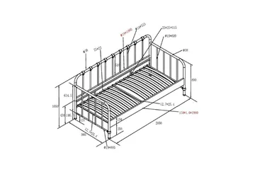 Loftsäng Bronxx Svart 90x200 cm - Möbler - Barnmöbler - Barnsäng & juniorsäng