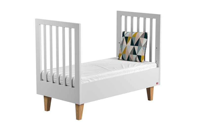 Lounge Spjälsäng 70x140 cm Trä/Natur/Vit - Ek/vit - Möbler - Barnmöbler - Barnsäng & juniorsäng - Spjälsäng