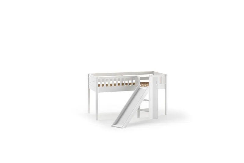 Mellanhög säng med rutschkana Scott 115 cm, undefined