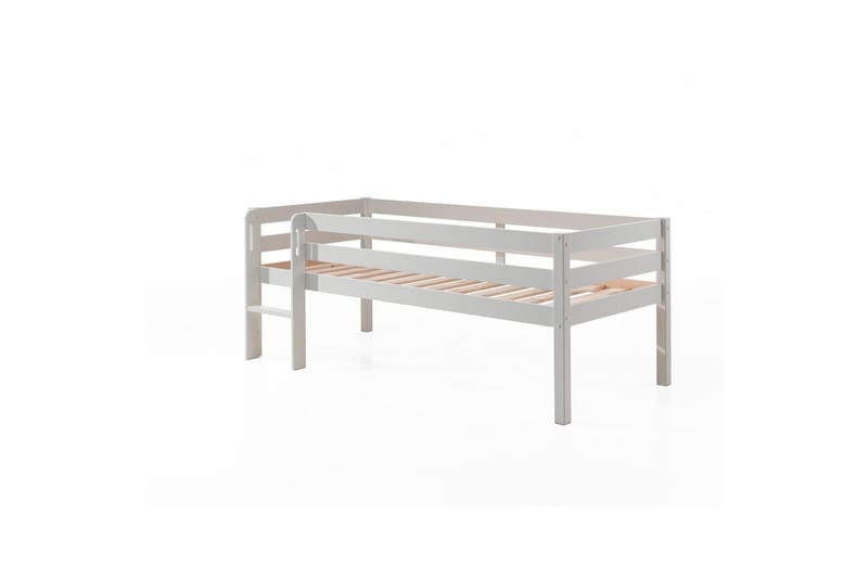 Mellanhög säng med stege Pino Vit, 85 cm - Vit, 85 cm - Möbler - Barnmöbler - Barnsäng & juniorsäng - Våningssäng barn