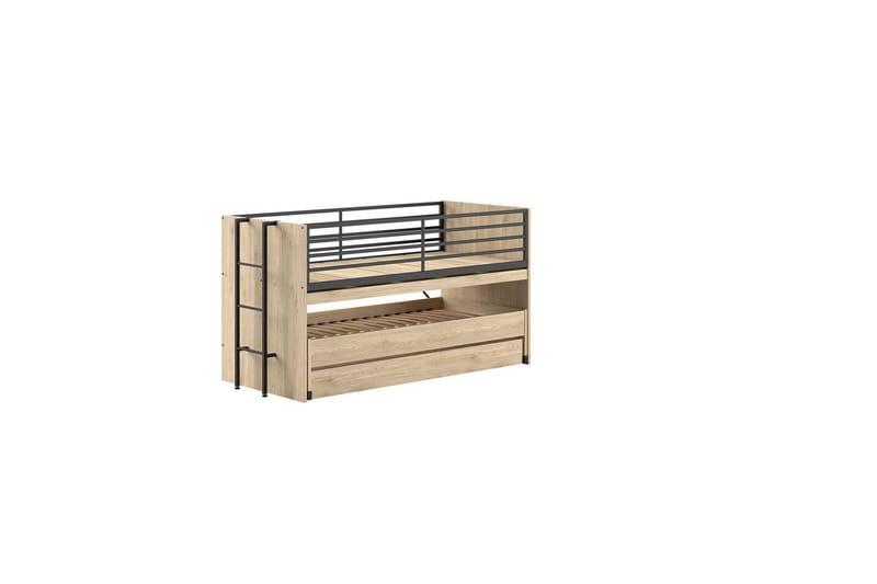 Mellanhög säng med undersäng Sam Ek - Ek - Möbler - Barnmöbler - Barnsäng & juniorsäng - Våningssäng barn