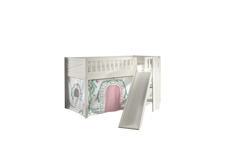 Mellanstegsäng med rutschkana och matchande textilset (lekgardin) Scott Birdy, Birdy