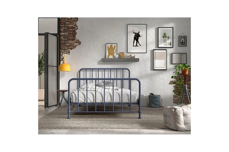 Säng Bronxx Blå, 140 x 200 cm - Blå, 140 x 200 cm - Möbler - Barnmöbler - Barnsäng & juniorsäng