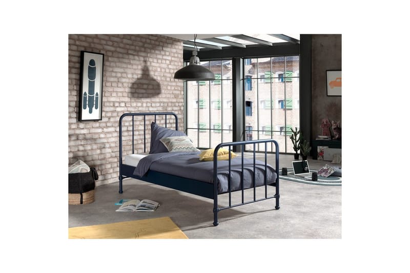 Säng Bronxx Blå, 90 x 200 cm - Blå, 90 x 200 cm - Möbler - Barnmöbler - Barnsäng & juniorsäng