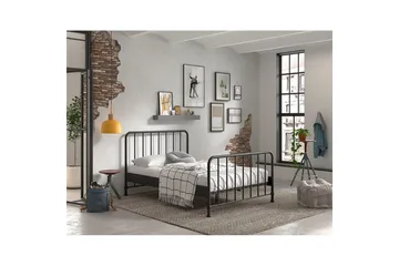Säng Bronxx Svart, 140 x 200 cm - Svart, 140 x 200 cm - Möbler - Barnmöbler - Barnsäng & juniorsäng